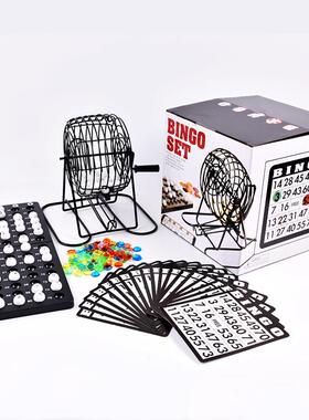 bingo宾果游戏套装75粒球摇奖机 手动摇奖器 宾果喝酒游戏 厂家供