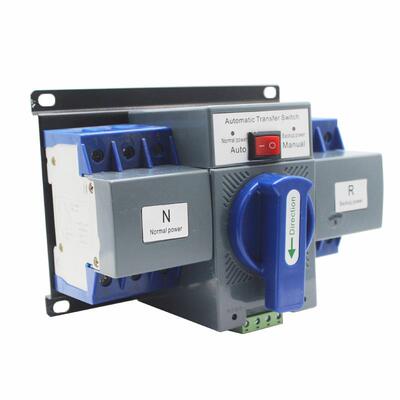 双电源自动转换开38关0V蓝651色CB级微断型N/LQ-633P63A150A英文