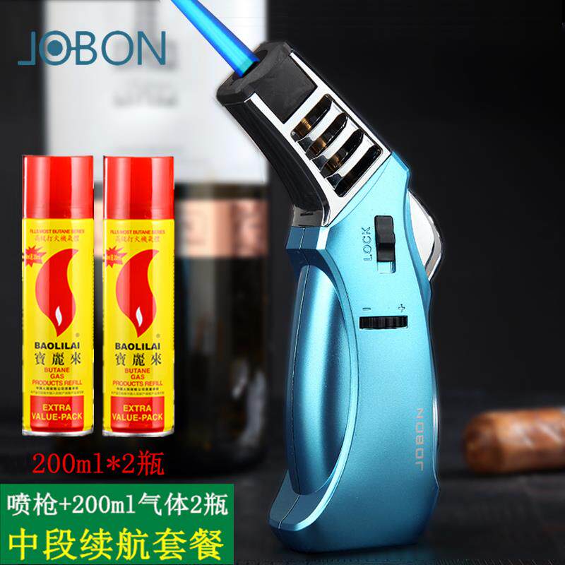 高档风充气点火器雪茄点艾灸香口腔专防用温直冲打火机气体高喷焊
