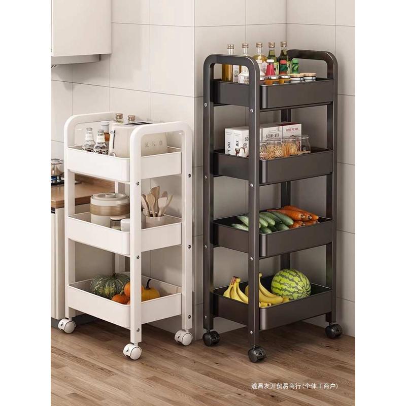 厨房置物架多功能落地放菜小推车家用果蔬菜篮子多层收纳架子
