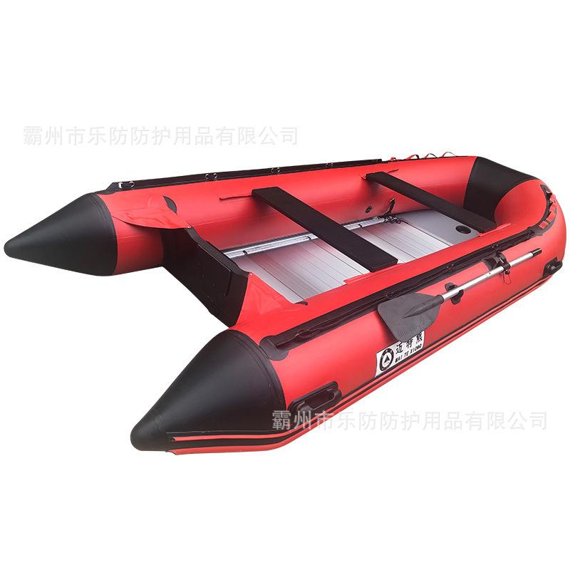 4/6/8人用充气橡皮艇抗洪抢险加厚漂流船铝合金底板水上皮划艇
