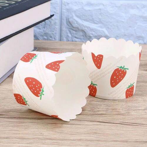50 Pcs Coating High Temperature Resistance Muffins Tulip