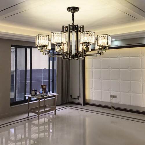 现代轻奢水晶吊灯客厅灯具简约大气2020年新款餐厅卧室新中式led