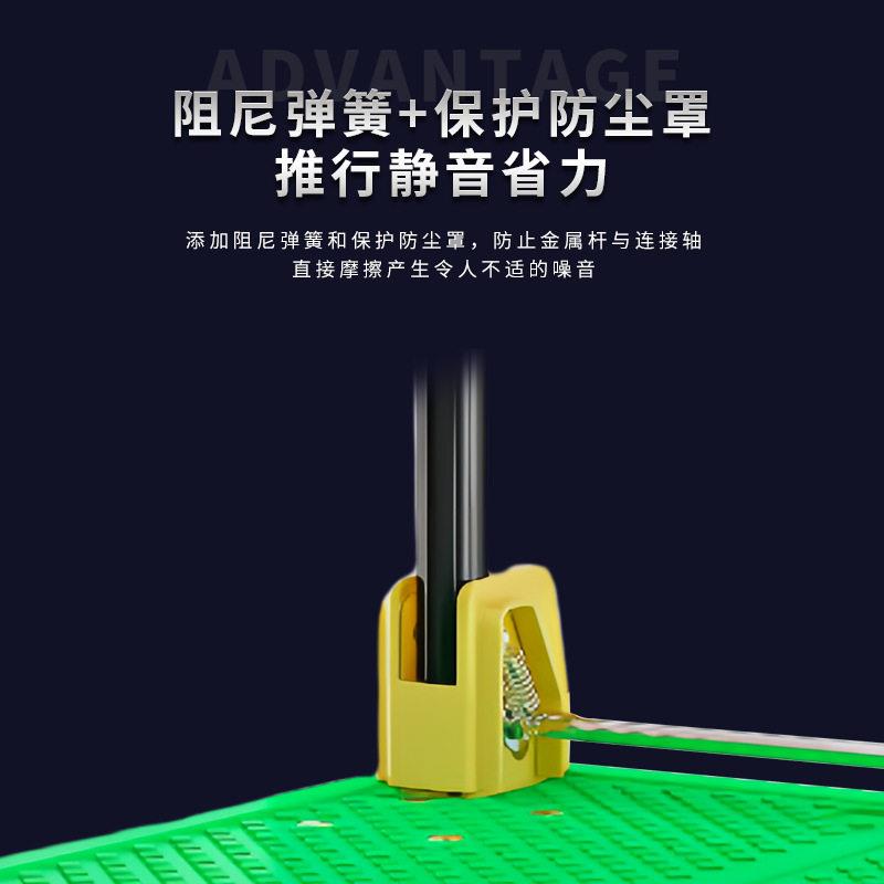 加厚面板平板车折叠家用静音四轮小车拉货货运物流车静音手推车