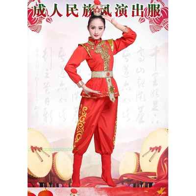 高档新款花木兰成鼓人打服小旦戏表曲演服装女兵花服穆桂英戏服演