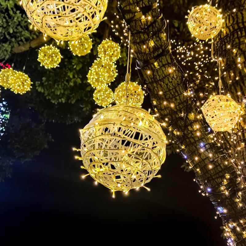 LE太阳能藤球彩无品牌/灯0cm15W黄光户外2D防雨淋装饰灯（个）