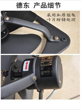 上海德东方形排气扇FAD-40/三相单相145W低噪音排风扇铜线电机