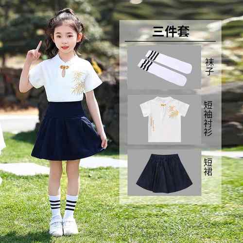 正品六一童合唱演出服小学生国风朗汉服诵啦啦服队幼儿园毕业表演