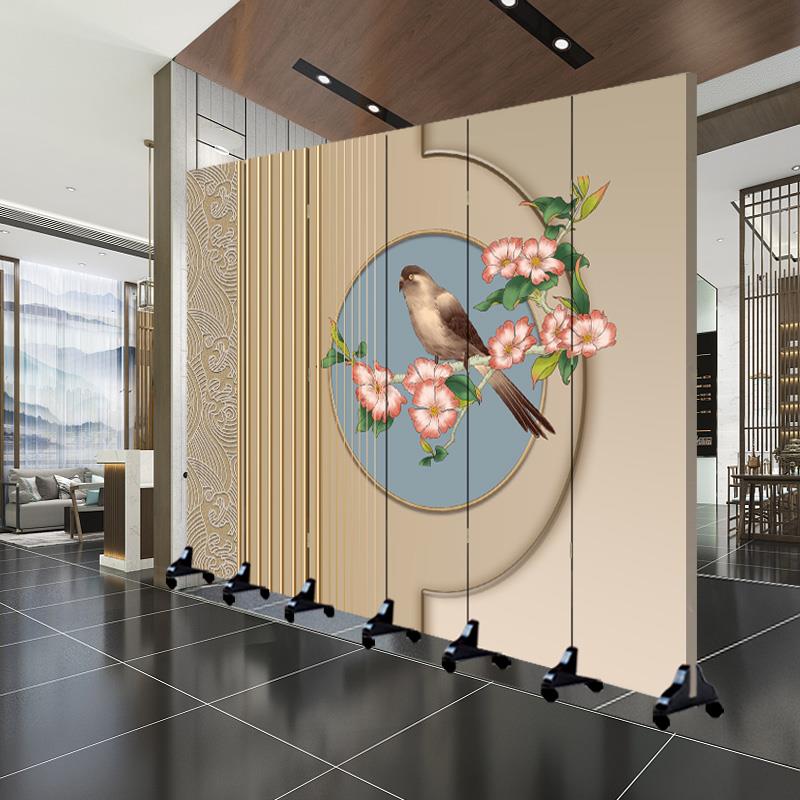 屏风客厅卧室酒店入户家用新中式办公室折叠移动现代简约玄关隔断