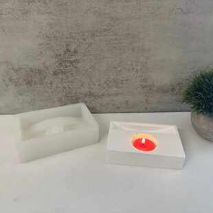 圆环挂件底座模具长方形蜡烛台茶灯烛台石膏模具