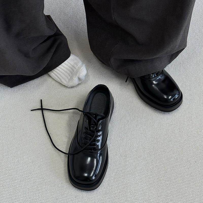 【意大利&奢品】cleanfit德比鞋男款方头皮鞋情侣黑色公务鞋商务