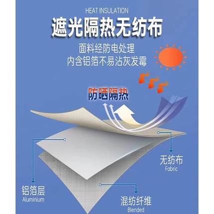 遮光蜂巢帘帘遮阳防晒室内巢帘阳光房遮蜂YMJ阳全遮折叠天棚光帘