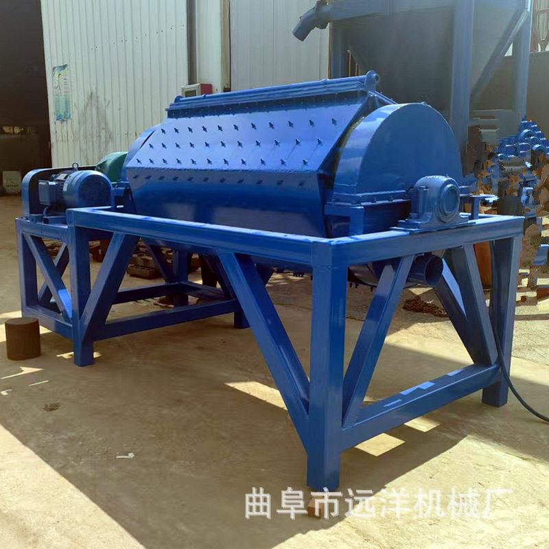 石头打磨机加水鹅卵石研磨抛光机六角滚筒抛光机