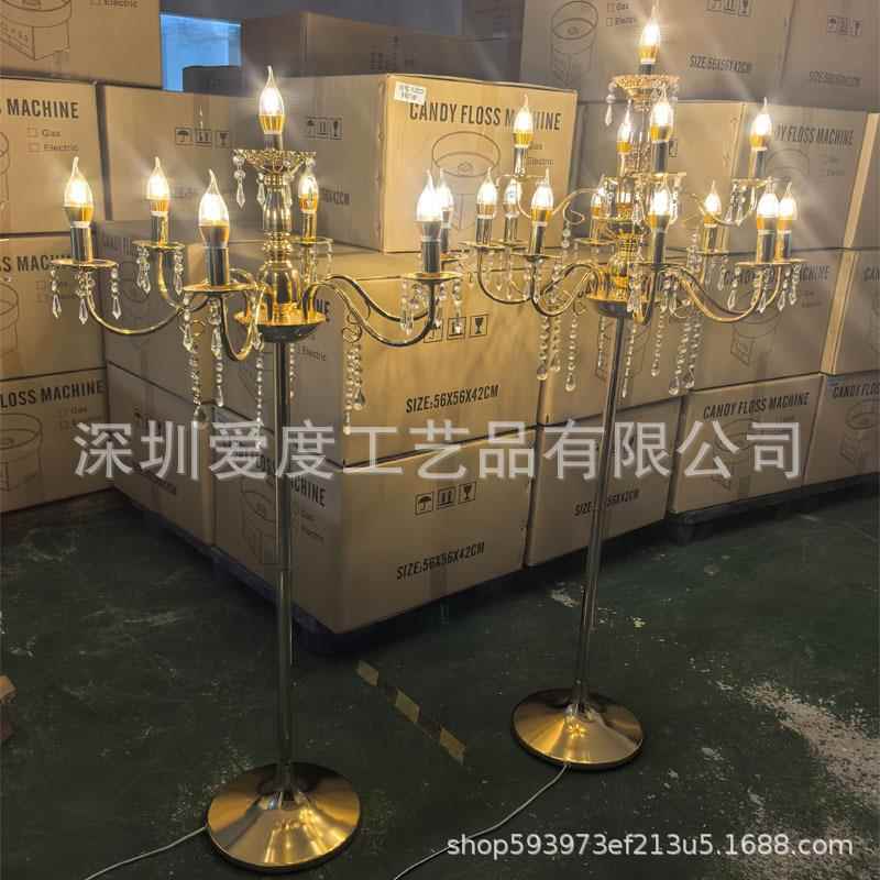 跨境结具婚庆道欧美酒简风约欧式烛光6056/6+4路引婚庆店舞台摆件