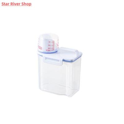 Airtight Laundry Detergent Powder Storage Box Clear Washing