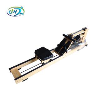 木质水阻划船机室内有氧私教健身器材商用折叠划船器双桨可折叠