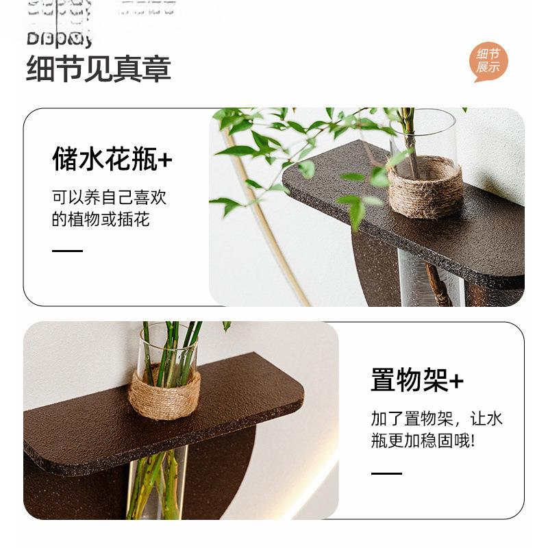 奶油风客厅饰水培绿关植挂装画创画意氛围灯光10028957画玄正对门