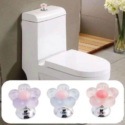 Rose Toilet Press Button Tank Push Switch Long Nail