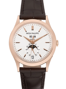 [9.8新]百达翡丽复杂功能时计18K玫瑰金年历自动机械男表5396R