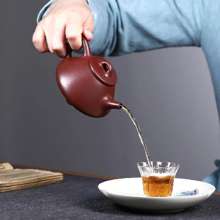 兴紫砂壶心矿底宜槽青匠手制经典雅器子冶LVG石瓢紫砂茶原壶