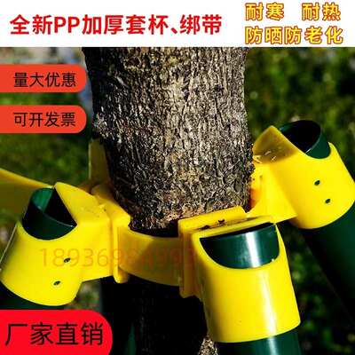 树木支撑架钢管胶套固定器行道大树支撑杆乔木防风树支撑热销款
