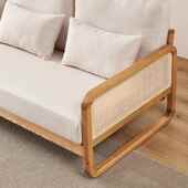 沙发直代排三人木客厅实木藤艺家简约布艺白蜡现代榫卯W202现具简