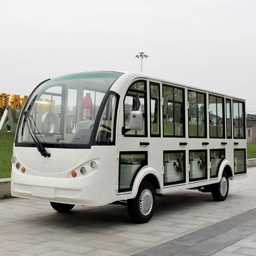 电动观光车四轮旅游景区封闭式电动游览车楼盘看房车14座
