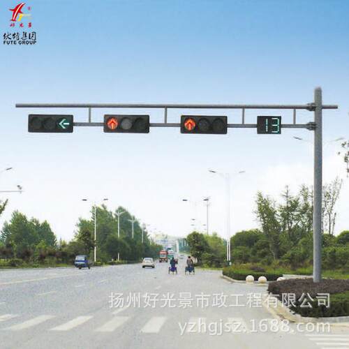 智能交通配套器材F形信号灯杆无缝钢管信号灯杆交通信号灯杆