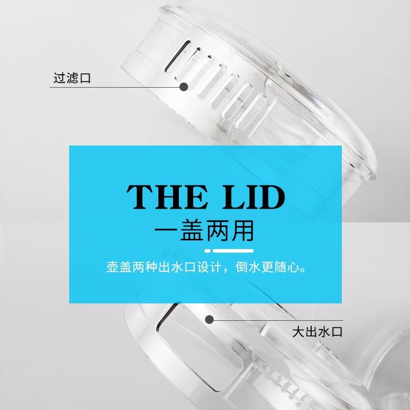PC透明冷水壶2000ml商用餐厅奶茶店饮品壶果汁壶豆浆壶塑料凉水壶
