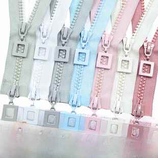 羽绒服专用拉链羽绒服拉链8号树脂双开尾双头长款棉衣外套服装长