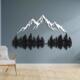 森林山峰剪影2件套铁艺挂件风景画客厅背景墙装 饰室内玄关壁饰