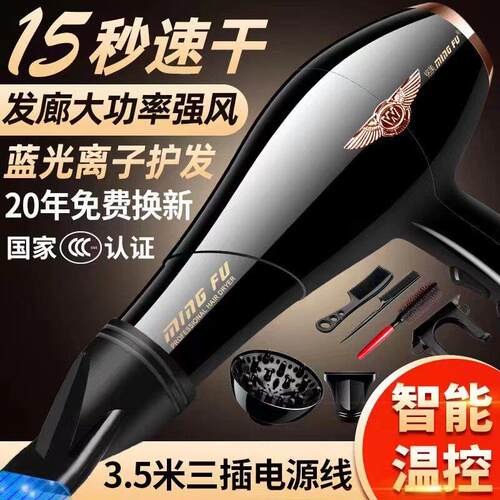 大功率吹风机8000w发廊发型师专用超强大风力负离子9000w吹风机筒