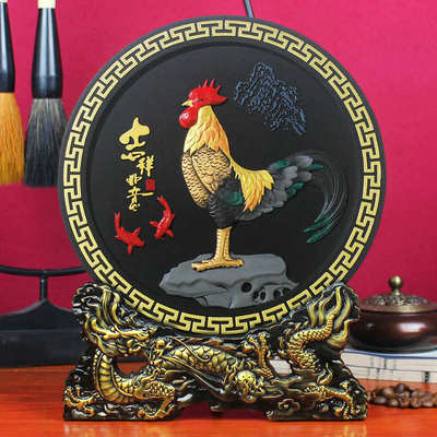 金鸡摆件大公鸡工艺品生肖鸡招财风水家居客厅电视酒柜创意小装饰