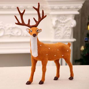 Lifelike Reindeer Decor Christmas Tabletop Ornament and Gift