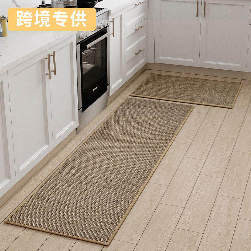 亚马逊厨房地垫防滑防油地毯可机洗家用长条垫子吸水耐脏防滑脚垫