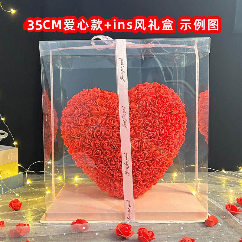 结婚庆用品婚房卧室婚礼布置装饰无纺布玫瑰花喜字贴大门创意拉花