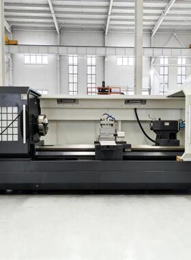 整机CK6180X5000mm大型精密数控车床整体床身四爪卡盘系统选配