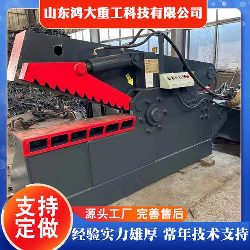 全自动液压钢板剪切机回收站废铁铝金属边角料剪断机250吨鳄鱼剪