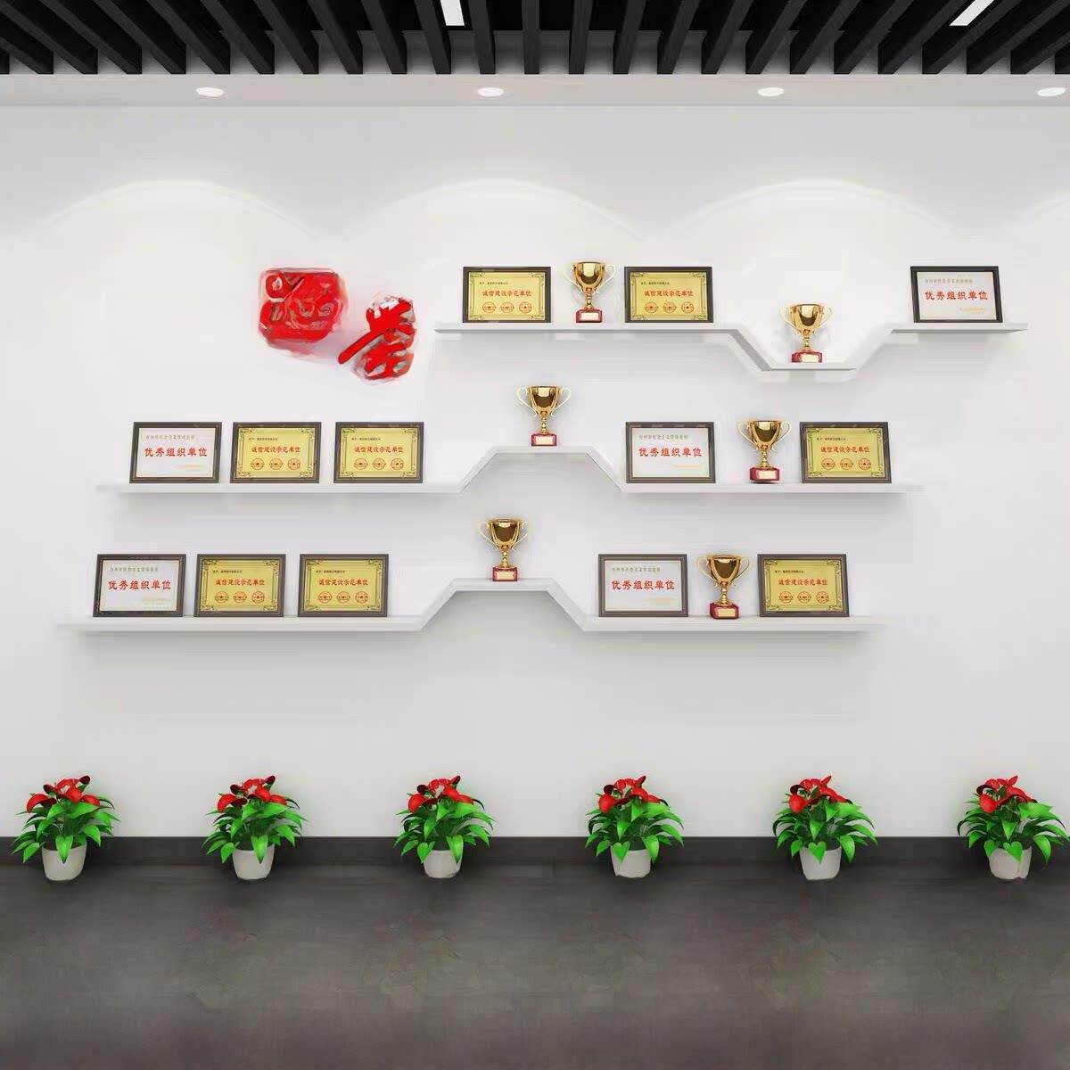 荣誉墙展示架学校企业公司定制存储架隔板展示奖章奖杯展示架单元