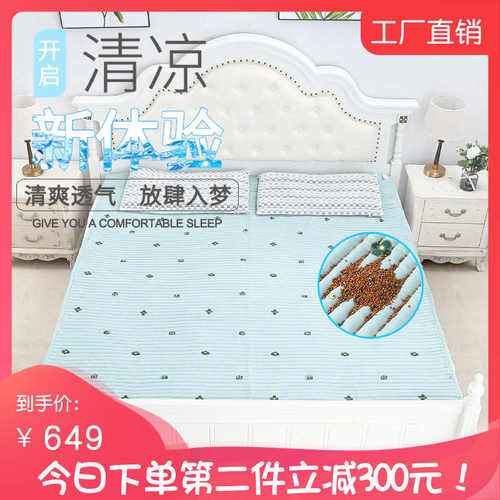蒙稷决明子凉席单人学生宿舍冰丝双人床家用夏季榻榻米床垫褥子