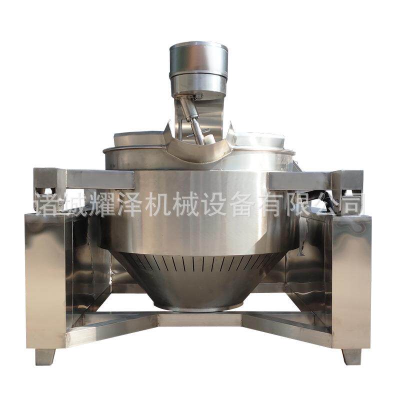 商用绿豆饼馅料炒锅全自动行星搅拌炒锅蒸汽300L玫瑰花酱料炒锅