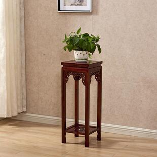 实木EWP简花架客厅吊兰榆木仿古绿萝家用约室景内架子阳盆台中式