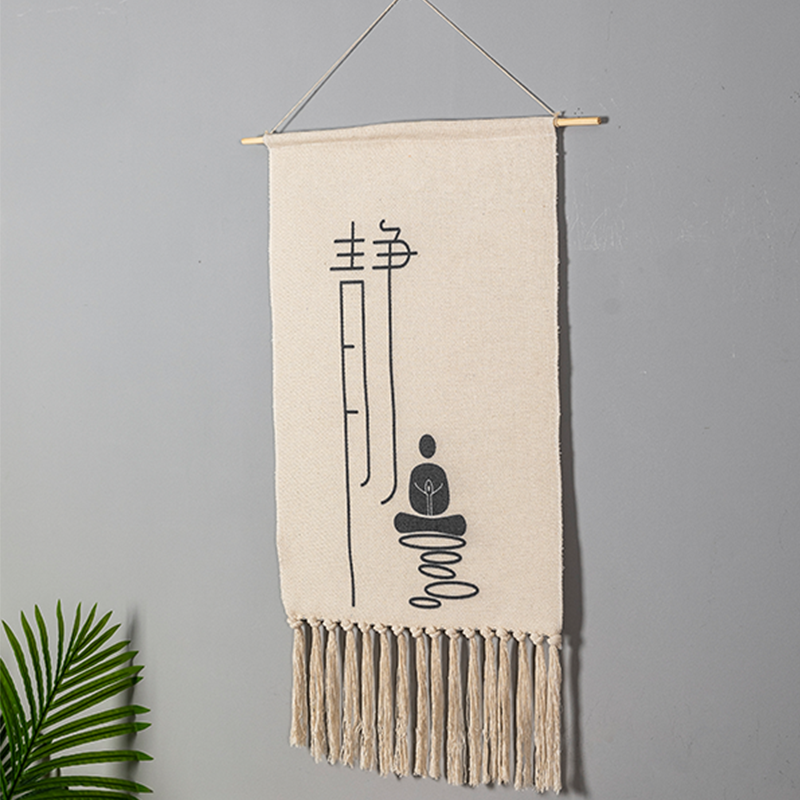 挂毯北欧波西米亚纯手工编织棉麻挂画背景卧室壁毯画民宿房间装饰,居家布艺,挂毯/壁毯,淘宝优惠券,粉丝福利购,淘宝优惠卷