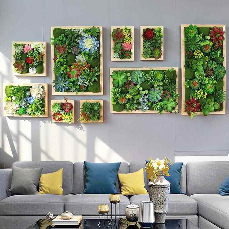 迩绿植多图肉挡壁体挂KQG田园挂饰壁饰立电表箱遮室内植物墙墙面