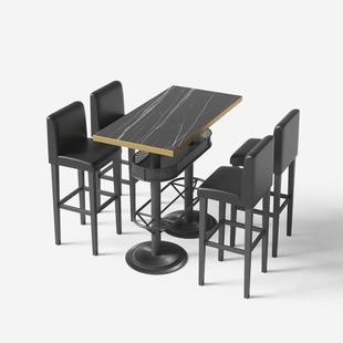 需定制定制高脚桌吧台铁艺高凳音乐夜场迪吧沙发清吧酒吧桌椅散台