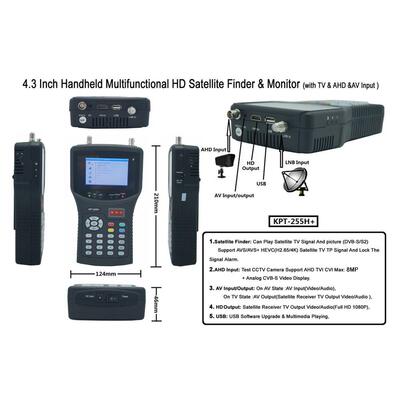 【4.3寸】手持工程宝/SATFinder KPT-255H+TVI/AHD Camera Tester