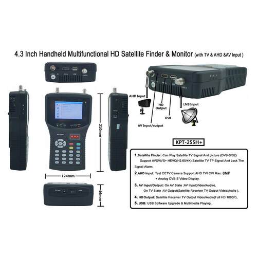 【4.3寸】手持工程宝/SATFinder KPT-255H+TVI/AHD Camera Tester