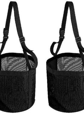 2Pcs Horse Feed Bag Breathable Mesh Feed Bucket Mesh