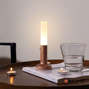 新免款孔实木免布线充电便携小夜灯720磁可吸打可移动壁灯桌面台