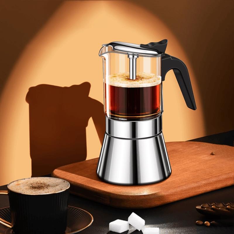 阀摩壶双煮咖啡壶手冲家用小卡咖UUQ型不锈钢意式萃取壶器具啡萃